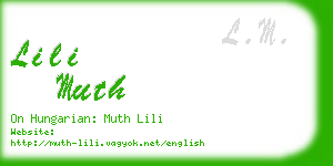 lili muth business card
